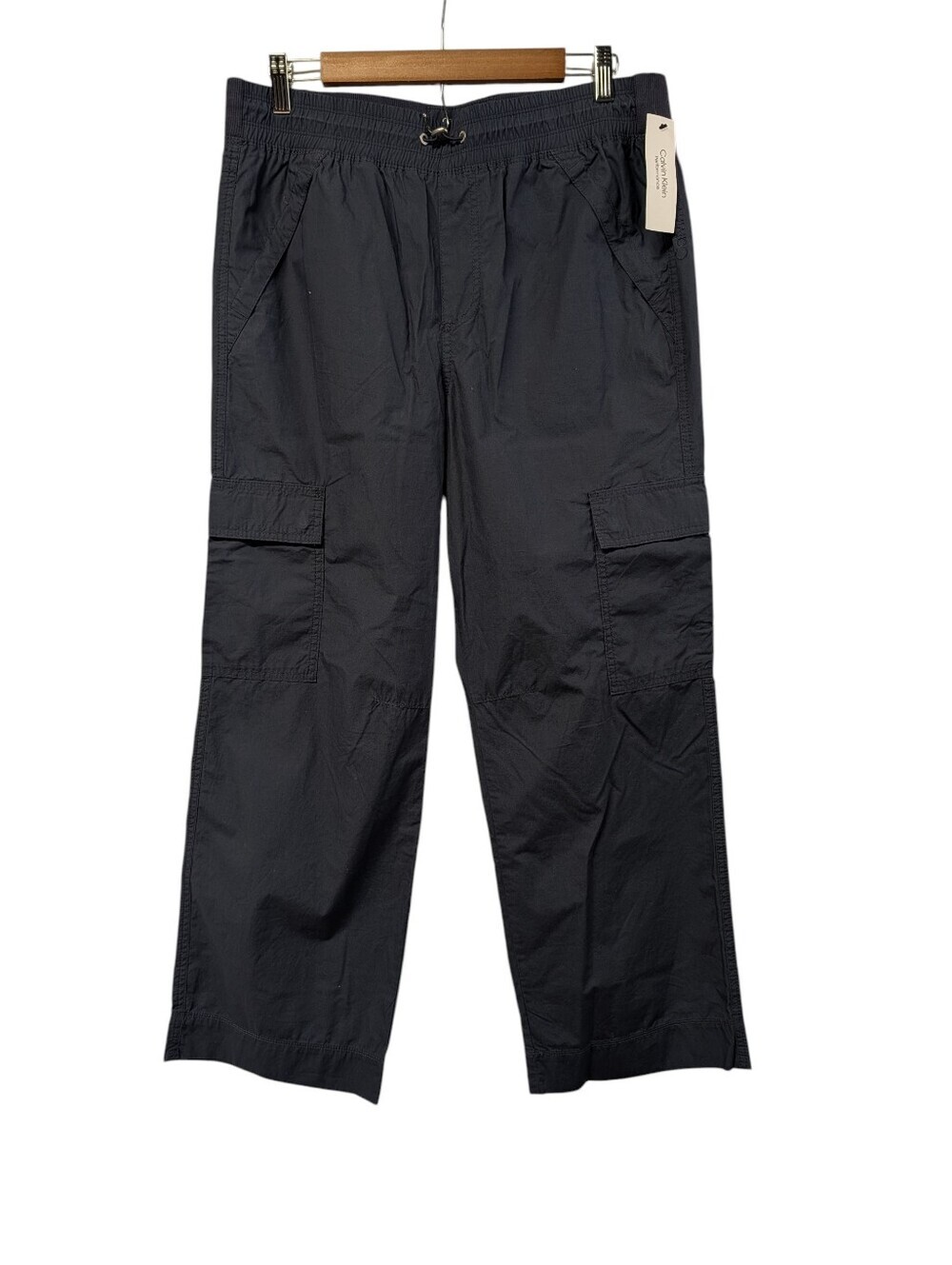 Calvin Klein Performance Women's Gray Cargo Pants Wide Leg Utility Medium NWT